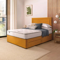 Silentnight Divan Bed Set – Malvern Velvet Headboard & 800 Pocket Spring Mirapocket Mattress