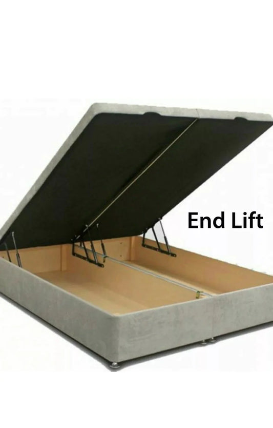 Ottoman Divan Storage Bed Base with Gas Lift – Upholstered Frame (All UK Sizes)