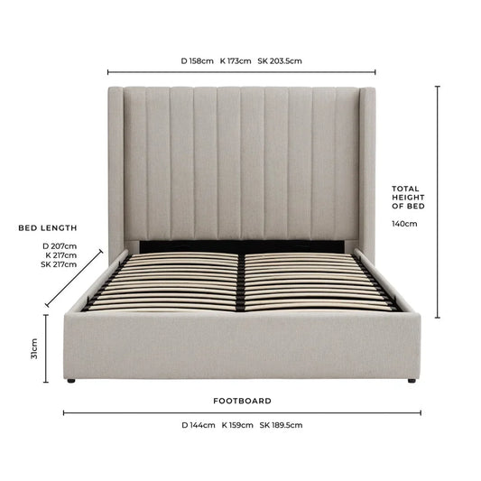 Madison Ottoman gas lift bed